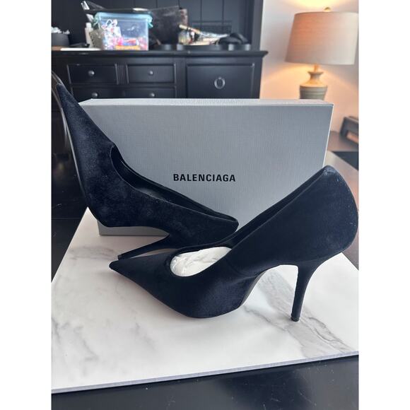 Balenciaga Women’s Knife Pump Heels 110MM in Black Size EU 41 US 11 MSRP $965 - Picture 1 of 7